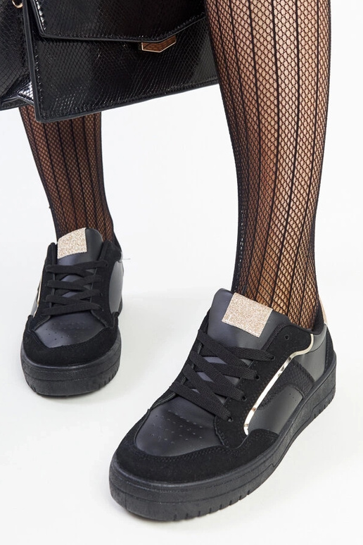 Schwarze Walda Plateau-Sneaker