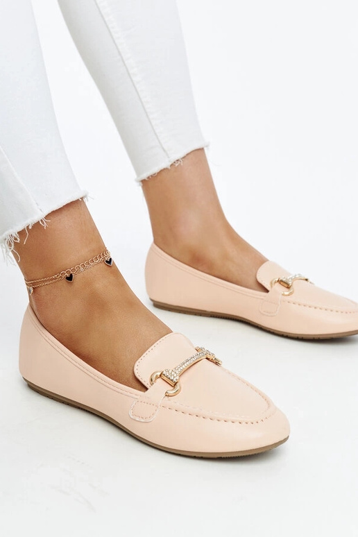 Beige Loafer mit dekorativer Schnalle...