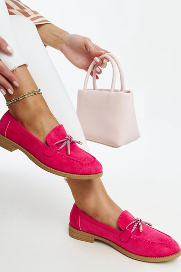 Mocassins rose pâle avec...