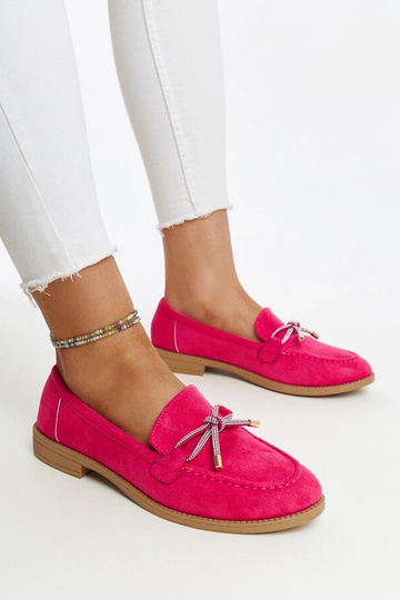 Mocassins rose pâle avec nœud décoratif Endike 2