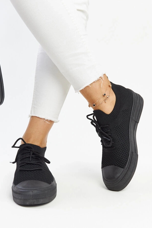 Schwarze leichte Sport-Sneaker von...