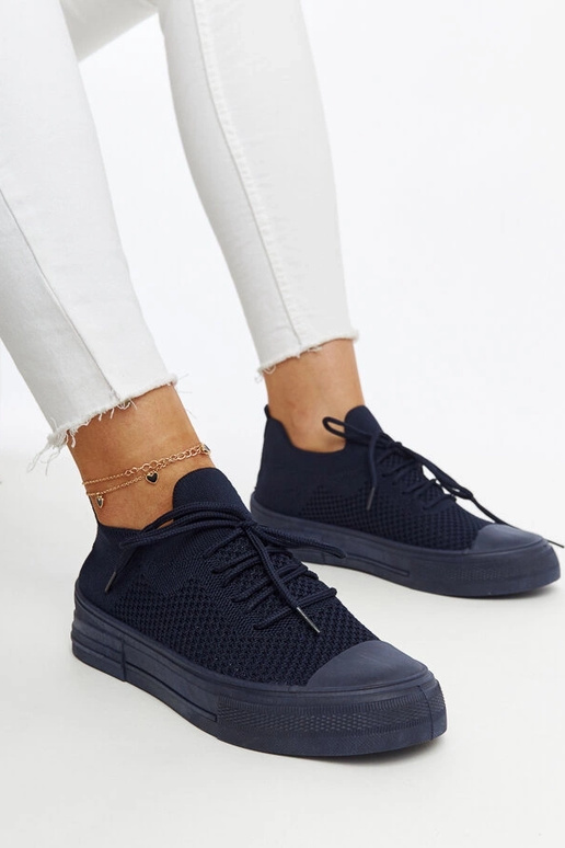 Marineblaue leichte Sport-Sneakers...