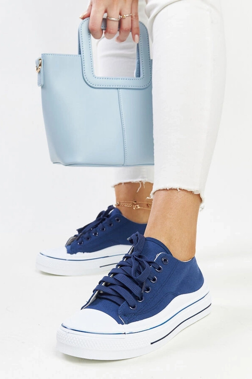 Donkerblauwe platform sneakers Anbarin