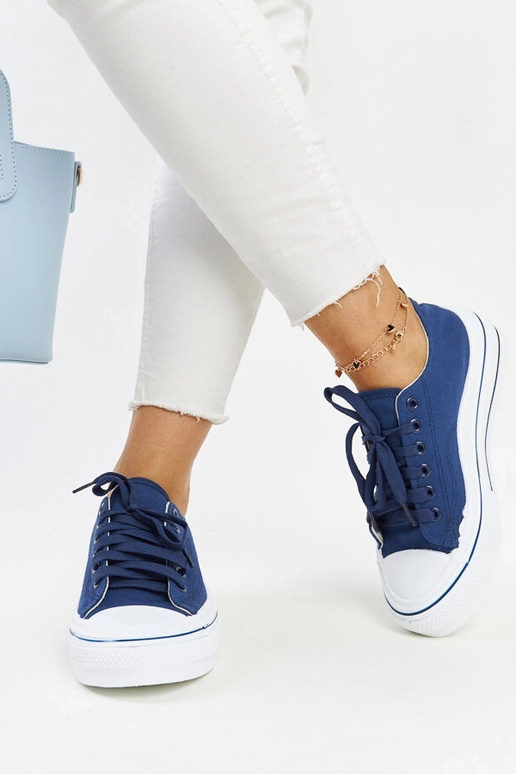 Dunkelblaue Plateau-Sneaker Anbarin