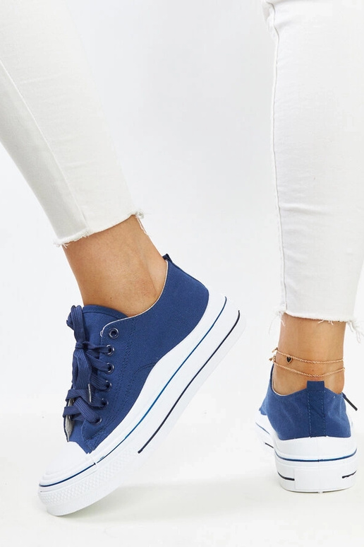 Donkerblauwe platform sneakers Anbarin