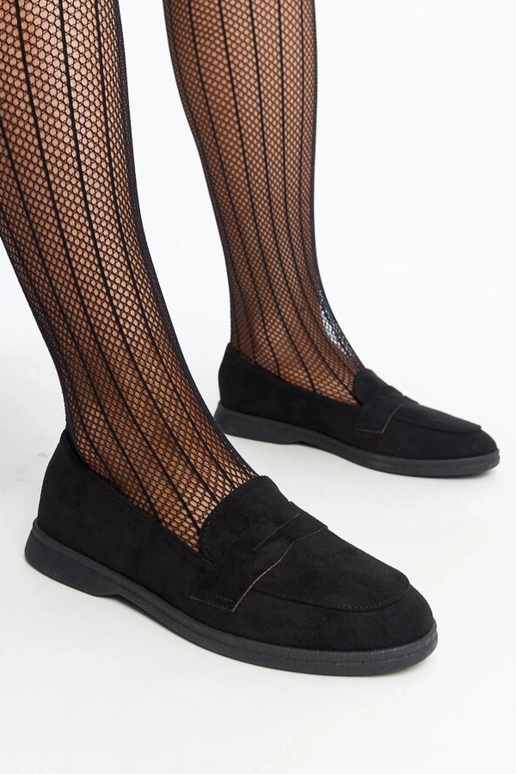 Schwarze Wildleder-Loafer von Nibras