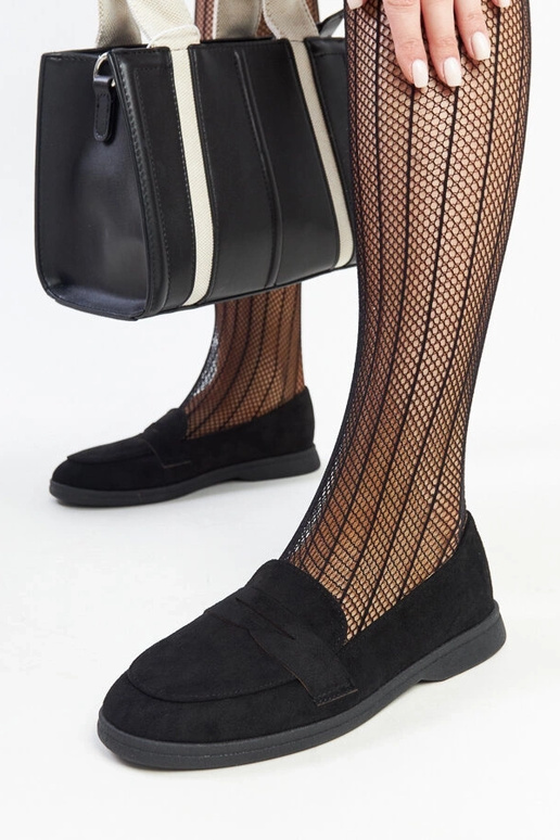 Schwarze Wildleder-Loafer von Nibras