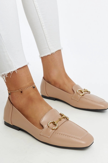 Mocassins beiges à boucle Areebah