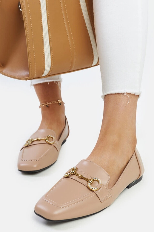 Mocassins beiges à boucle Areebah Mocassins beiges à boucle Areebah