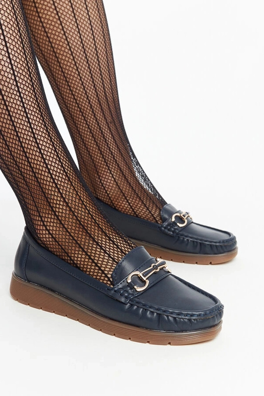 Mocassins à boucle Anisah bleu marine Mocassins à boucle Anisah bleu marine