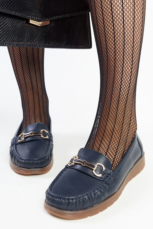 Mocassins à boucle Anisah bleu marine Mocassins à boucle Anisah bleu marine