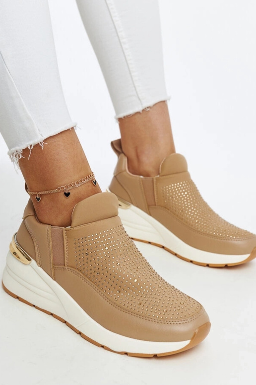 Ashleey's – Braune Keil-Sneaker mit...