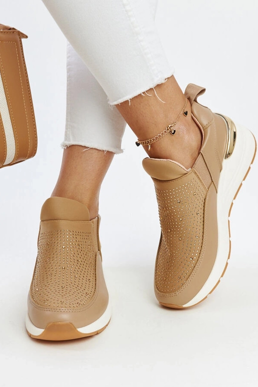 Ashleey's – Braune Keil-Sneaker mit...