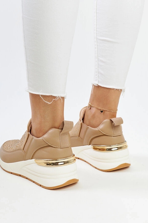 Ashleey's – Braune Keil-Sneaker mit...