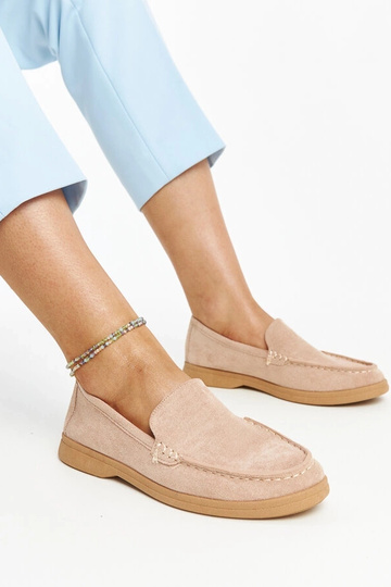 Rumay sko i beige ruskind