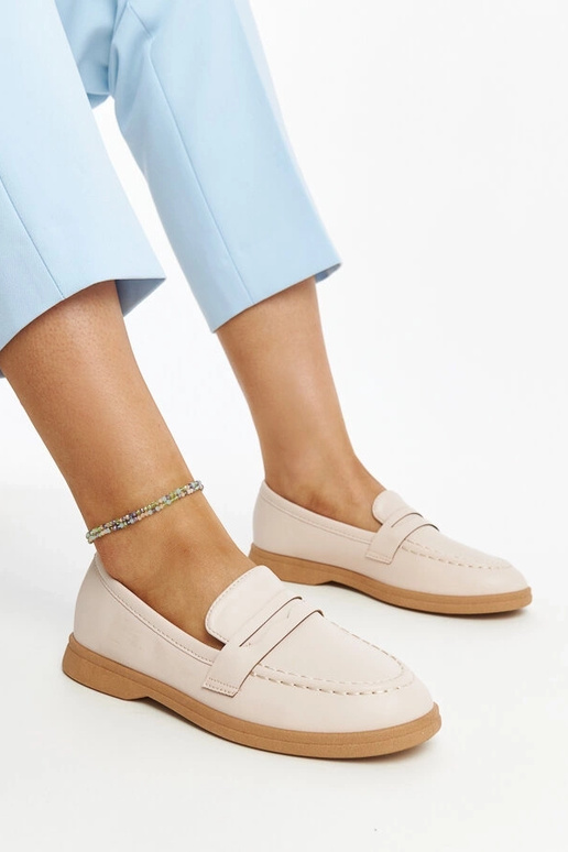 Lysbeige klassiske Nawrah loafers Lysbeige klassiske Nawrah loafers
