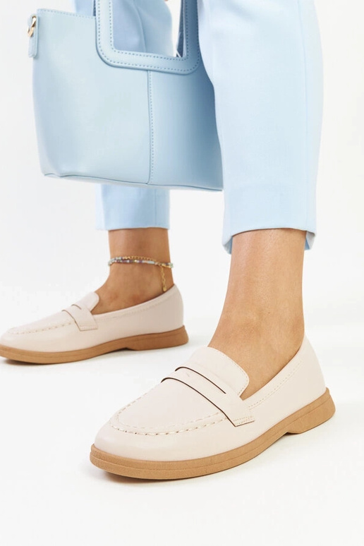 Lysbeige klassiske Nawrah loafers Lysbeige klassiske Nawrah loafers