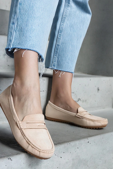Zandkleurige mocassins van... 2