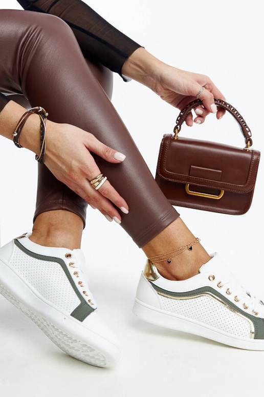 Hvide og grønne Amal platform sneakers Hvide og grønne Amal platform sneakers