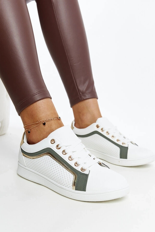 Hvide og grønne Amal platform sneakers Hvide og grønne Amal platform sneakers