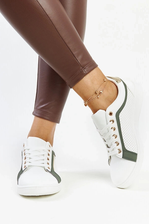 Hvide og grønne Amal platform sneakers Hvide og grønne Amal platform sneakers
