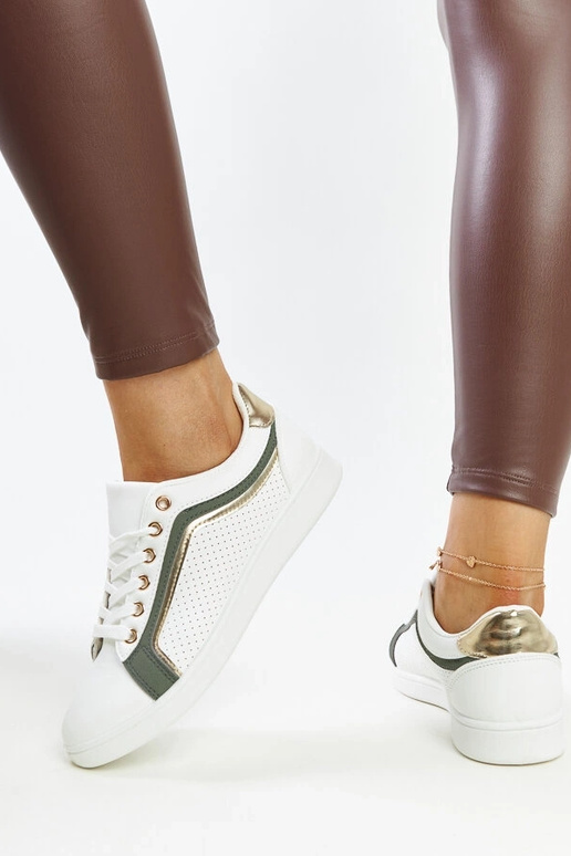 Hvide og grønne Amal platform sneakers Hvide og grønne Amal platform sneakers