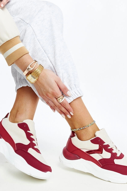 Baskets à plateforme Nereida beiges...