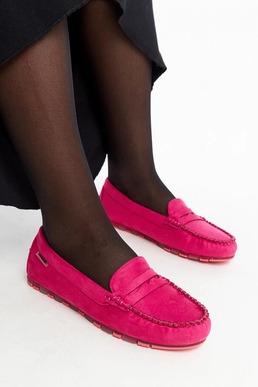 Mocassins en daim rose foncé Nafisah