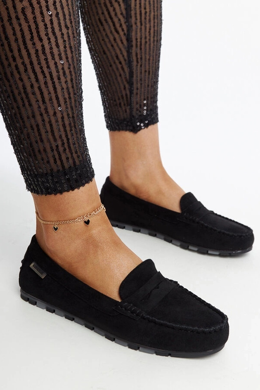 Mocassins en daim noir Nafisah Mocassins en daim noir Nafisah