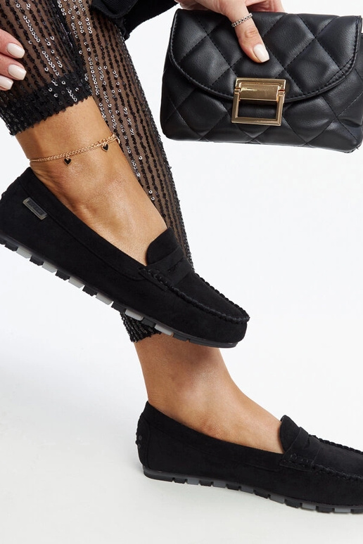 Zwarte suède mocassins Nafisah Zwarte suède mocassins Nafisah