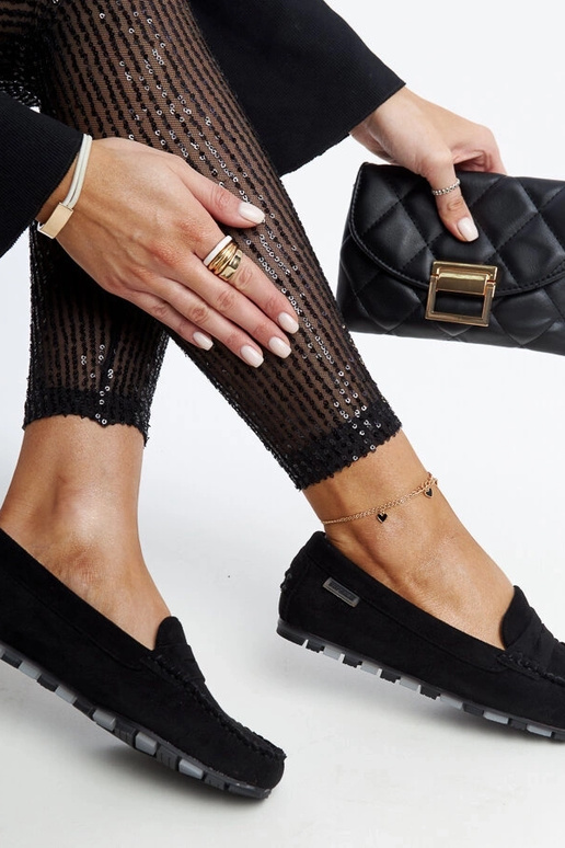 Mocassins en daim noir Nafisah Mocassins en daim noir Nafisah