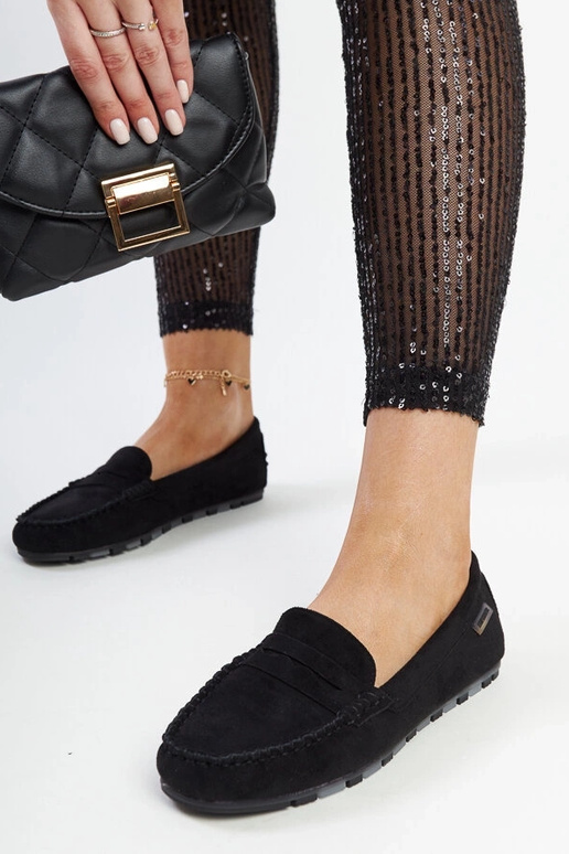 Mocassins en daim noir Nafisah Mocassins en daim noir Nafisah