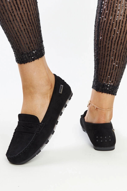 Zwarte suède mocassins Nafisah Zwarte suède mocassins Nafisah