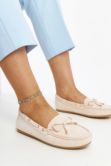 Mocassins en daim beige clair Aneesa
