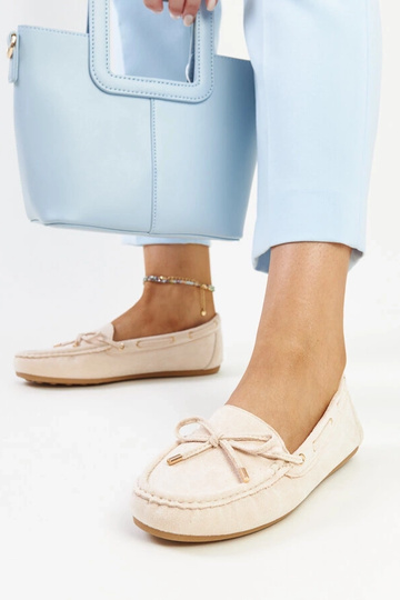 Mocassins en daim beige clair Aneesa 2