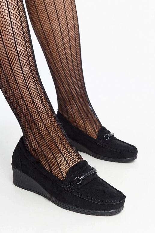 Sorte wedge loafers fra Amel