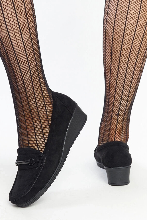 Sorte wedge loafers fra Amel