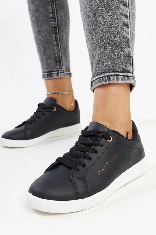 Baskets en cuir écologique Furat noires