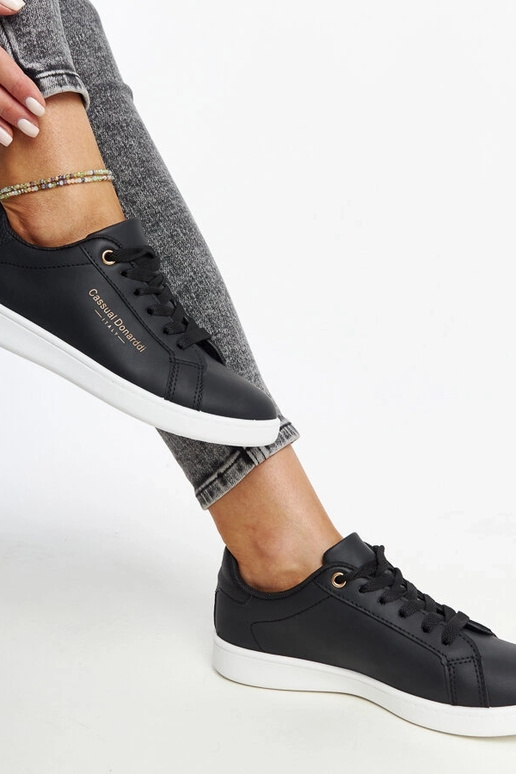 Baskets en cuir écologique Furat noires