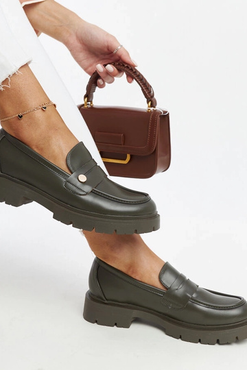 Chaussures vert foncé en simili cuir Mladenka 2
