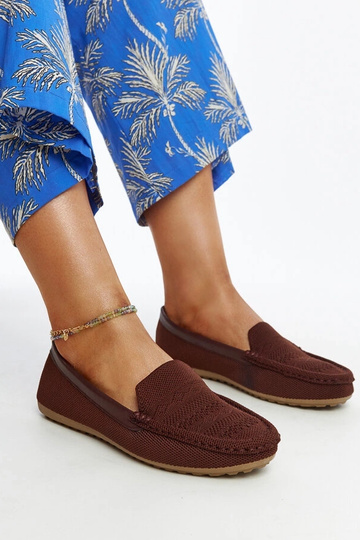 Brune loafers i Fiammetta-stof