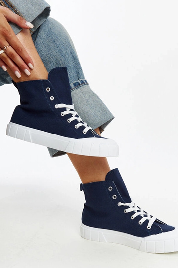 Marineblaue High-Top-Sneakers Vinka 2