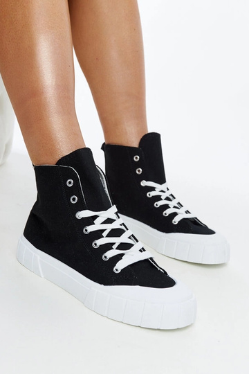 Schwarze High-Top-Sneakers...