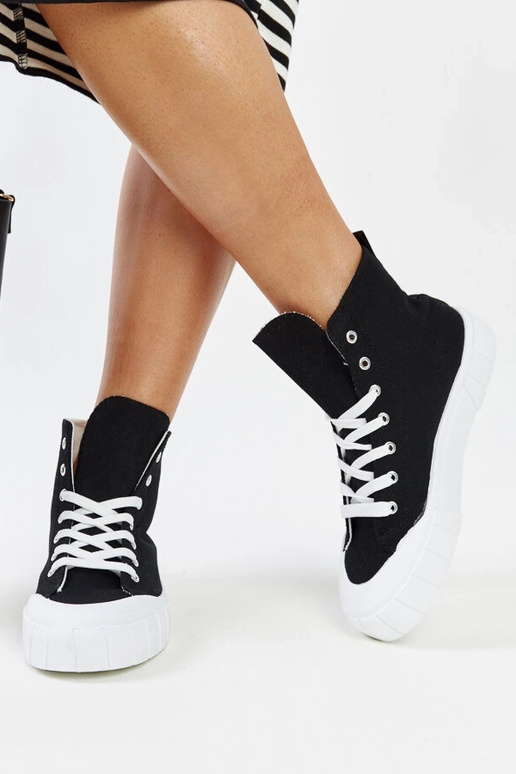 Baskets montantes noires Vinka