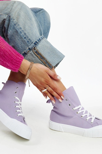 Baskets montantes violettes Vinka 2