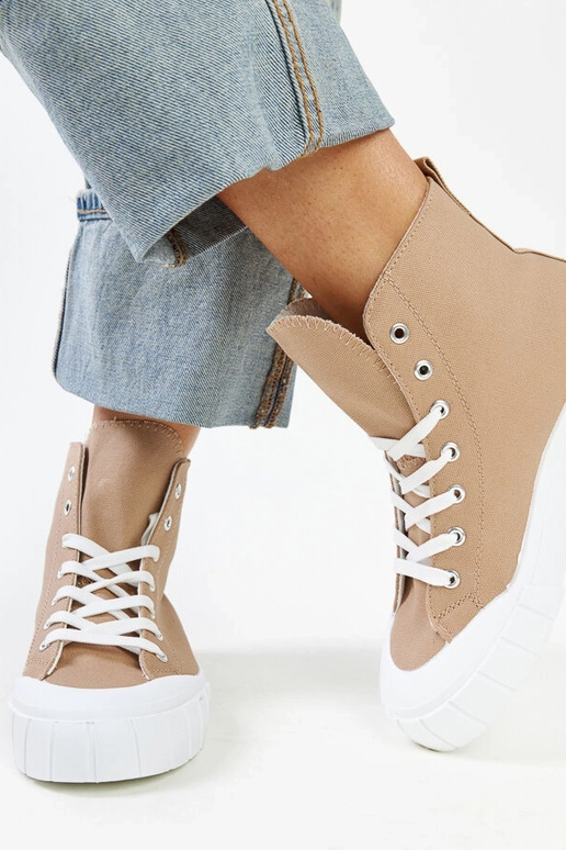 Braune High-Top-Sneakers Vinka