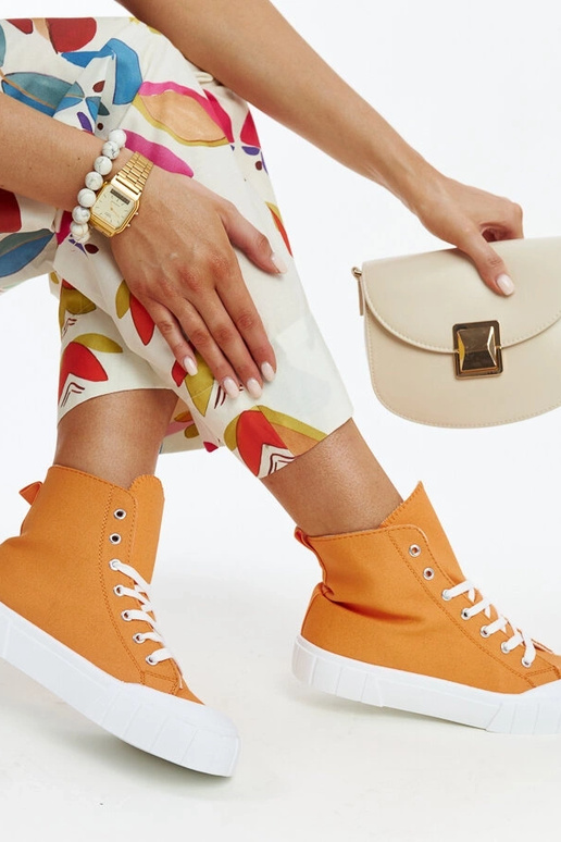 Vinka orange high top sneakers