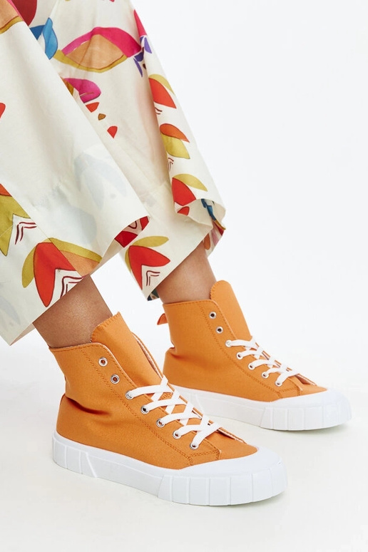 Vinka orange high top sneakers