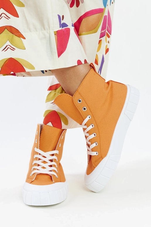 Vinka orange high top sneakers