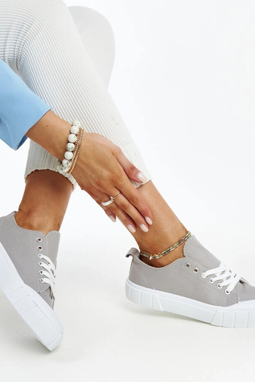 Eduards graue Stoff-Sneakers 2